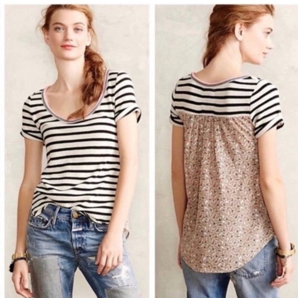 Anthropologie Tops - Anthropologie Akemi + Kin Striped Floral Top
X Small